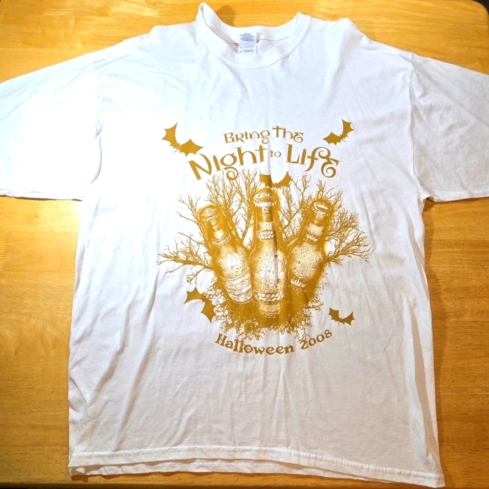 Vintage Bud Light Halloween  Tee Shirt Size XL "Bring The Night To Life" 2008
